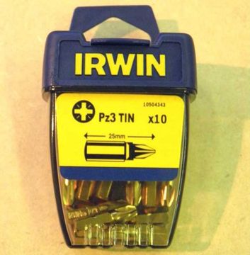 Вставка PZ3 х 25 мм 1/4" HEX IRWIN Titan (10 шт. в упак.) Irwin 10504343