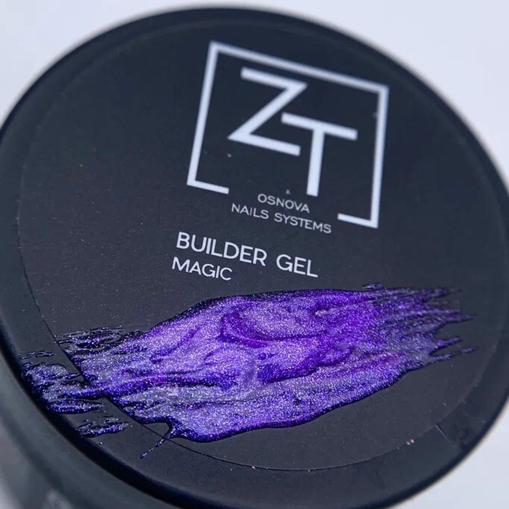 ZT Строительный гель BUILDER GEL MAGIC, фиолетовый перламурт 15 гр.