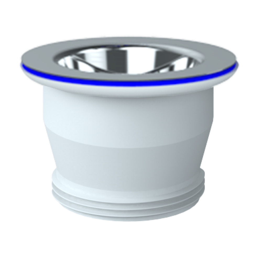 Выпуск UNICORN прикручивающийся 1 1\2 (Ø 40), винт 6 х 80, чашка нерж с уплот. кольцом E33