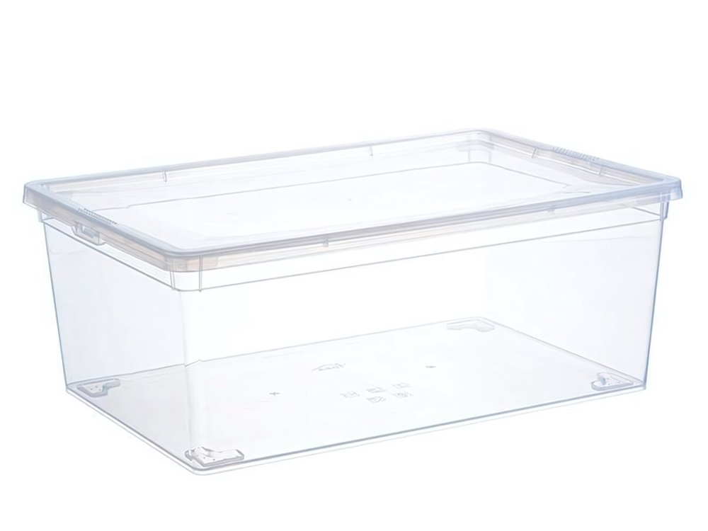 Ящик 10л с крышкой прозрачный, 370*250*140мм