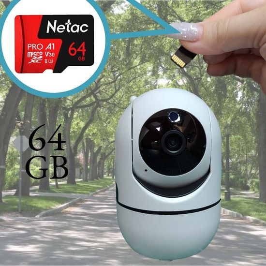 Карта памяти micro SD 64Gb для WiFi видеокамеры, 4G камеры и видеорегистратора