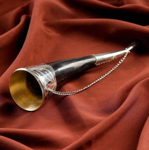 Сувенирный рог для вина "Эльбрус" ручная работа, 17 см