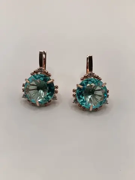 Серьги серебряные с кварцем