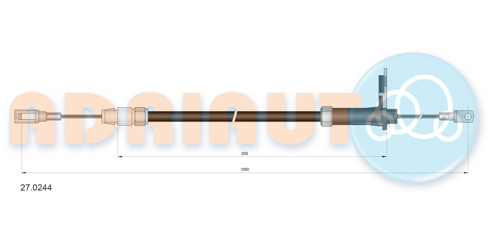 ADRIAUTO - 270244-ADR - Cable Pull, parking brake
