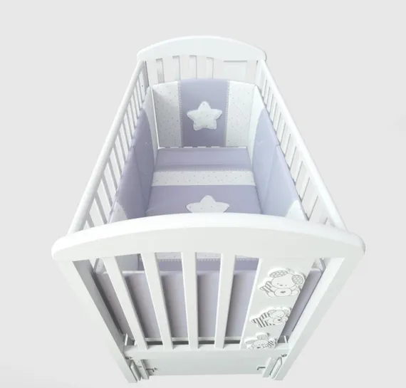 Набор в кровать для новорожденных Lollycottons Maks Star, Серый