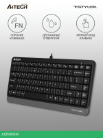 Клавиатура A4Tech Fstyler черный/серый (FKS11)