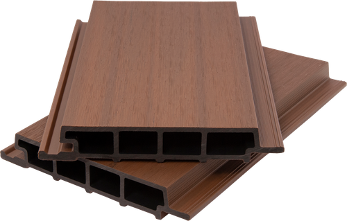 Фасадная доска POLIVAN Nusadua сплошная 3D CO-EXTRUSION 33х200х3600 мм светло-коричневая