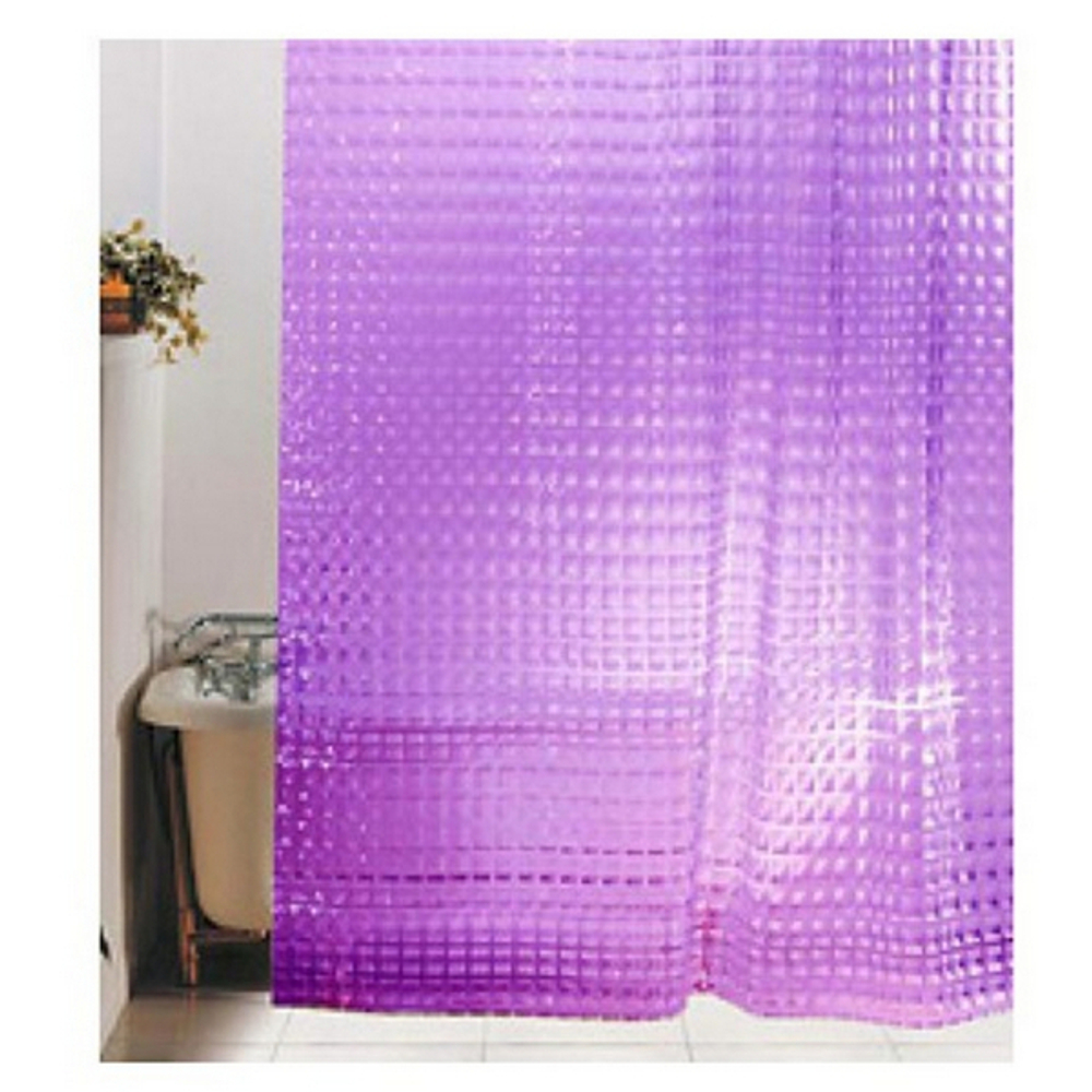 Штора для ванной 3D Purple 180*180 ZALEL 3D YC-152 без колец