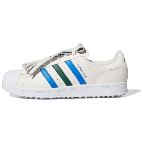 adidas originals SUPERSTAR Обувь для гольфа Низкий Топ Розово-белый/Лесной зеленый/Перо Синий Унисекс