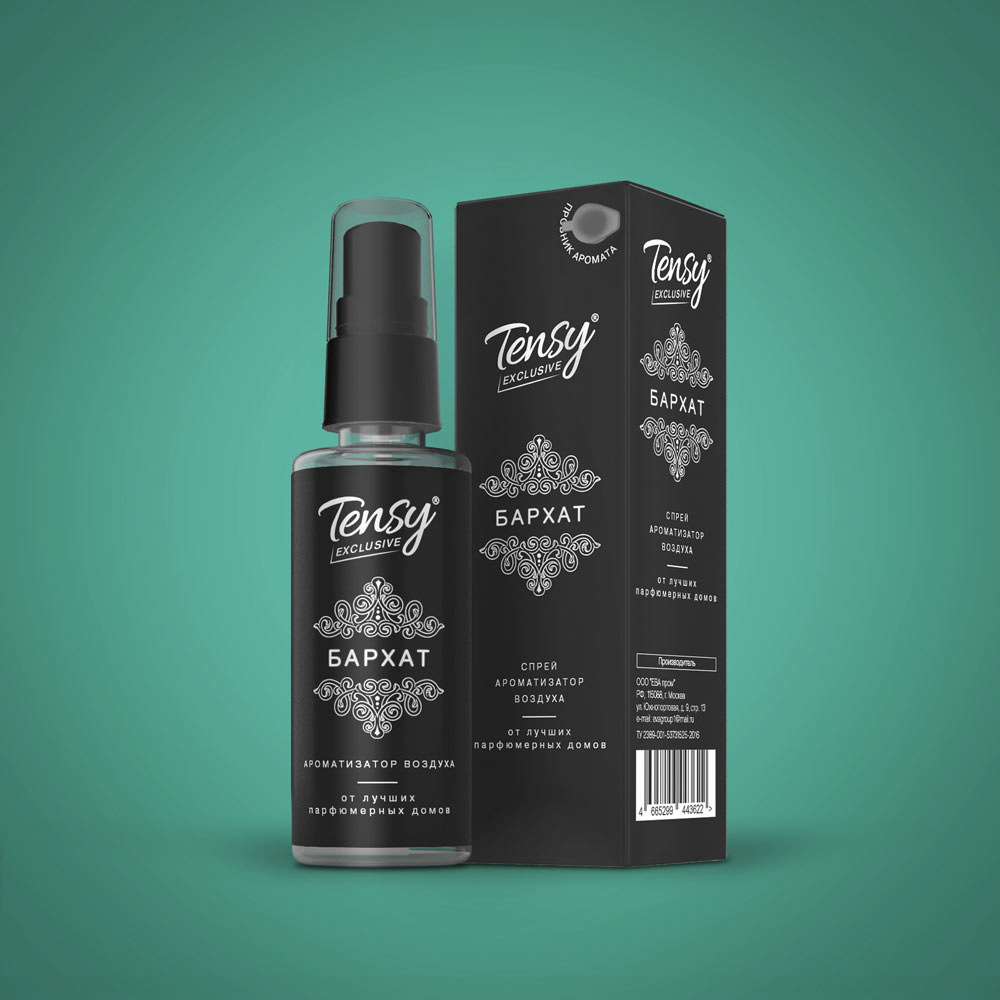 Ароматизатор "Tensy" спрей (эксклюзив) БАРХАТ (20шт/бл)