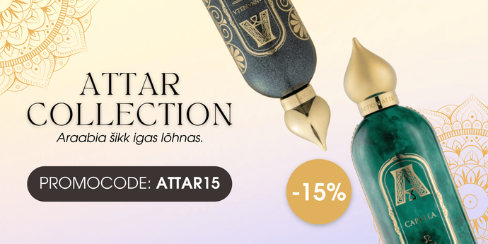<span>Sooduskood <strong>ATTAR15</strong> kõikidele ATTAR COLLECTION lõhnadele</span>