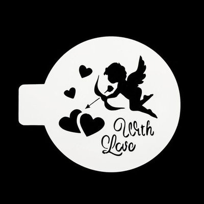 Трафарет кондитерский "Ангел сердца" 100мм