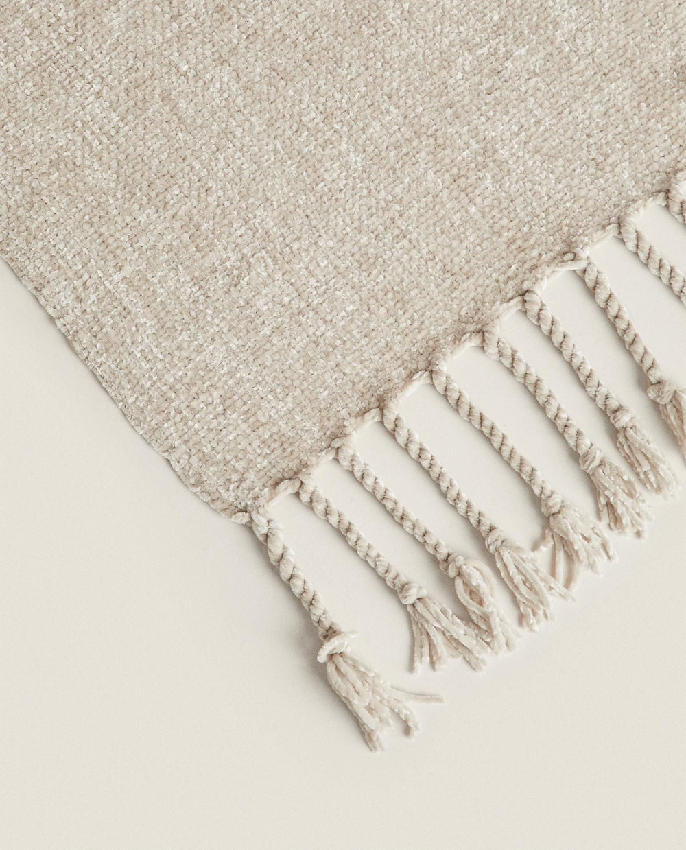 Zara Home - Толстое синельное одеяло, бежевый, 140x190 см