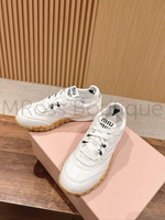 Кроссовки Miu Miu женские белые с рифленой подошвой