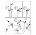 Гигиенический душ Bossini Paloma Brass E34007B.073 черный