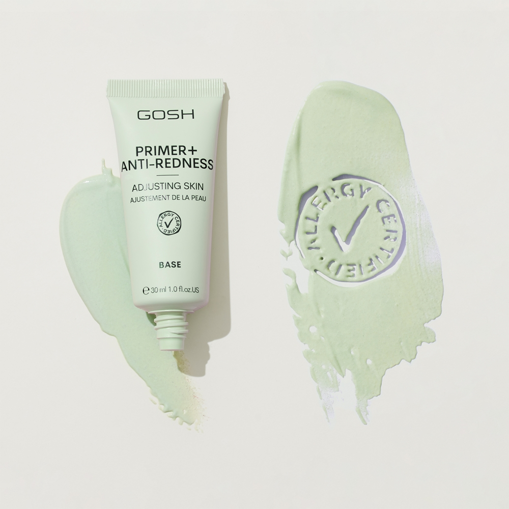 Gosh Primer Plus + - База под макияж, уменьшающая покраснения, 30 ml