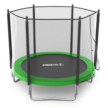 Батут UNIX Line Simple 8 ft (244 см) с внешней защитной сеткой, зеленый