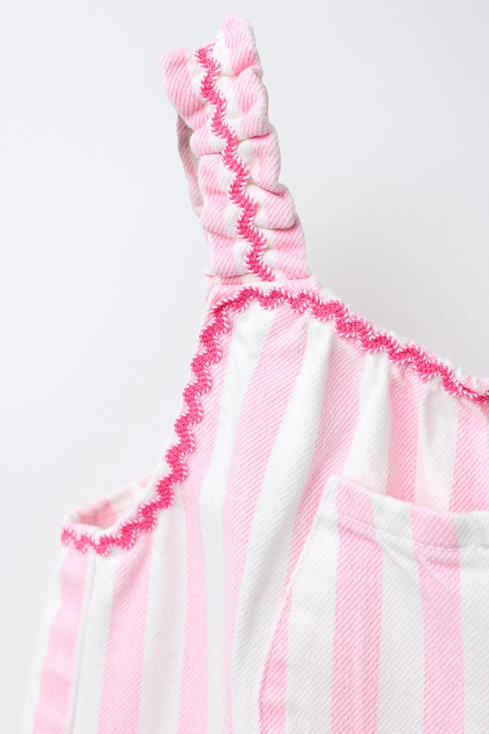 ZARA ДЛИННЫЙ КОМБИНЕЗОН ИЗ САРЖИ В ПОЛОСКУ, РОЗОВЫЙ