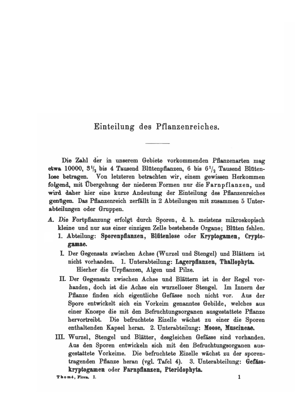 Flora von Deutschland, Österreich und der Schweiz. Erster Band | O.W. Thomé