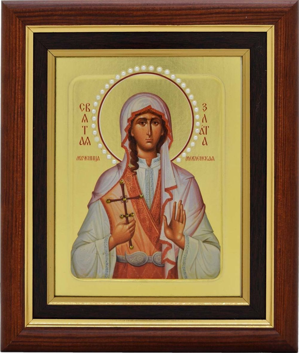 Икона святой Златы, писанная в монастыре.