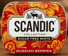 Конфеты SCANDIC без сахара со вкусом "Черника-Облепиха" 14 гр