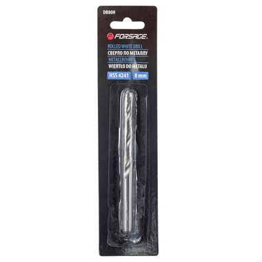 Сверло по металлу 8мм HSS+Co, в блистере Forsage F-DB80H