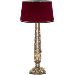 Настольная лампа Лето Бронза с абажуром Тюссо Конфети Рубивайн