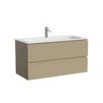 Тумба подвесная SANCOS Folk 995х445х500, c двумя ящиками оснащенными доводчиками, Капучино, арт.FL100CP