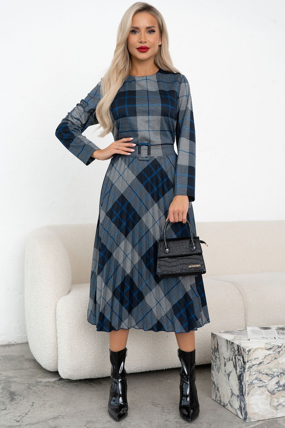 Платье Сильвия (серый/голубой) Р11-1086/14 Nikol