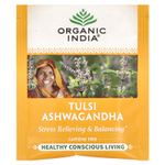 Organic India, Tulsi Tea, Ашваганда, без кофеина, 18 пакетиков для настоя, 1,27 унции (36 г)