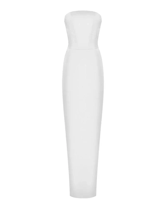 Платье макси корсетное из атласа со шнуровкой