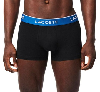 Мужские спортивные боксеры Lacoste Stretch Cotton Trunks 3P - black