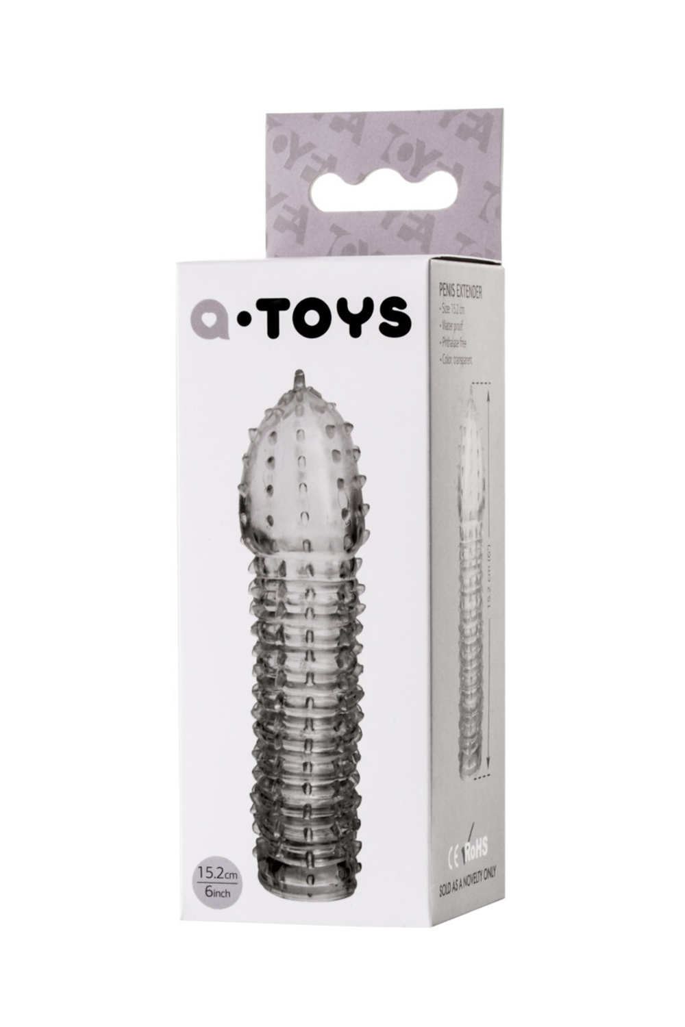 Насадка на пенис A-Toys by TOYFA Boyn, TPR, прозрачный, 15,2 см