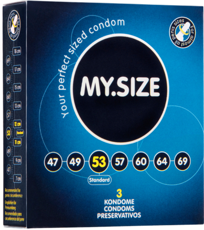 Презервативы MY.SIZE, размер 53, ультратонкие 0,05 мм, 3 шт.