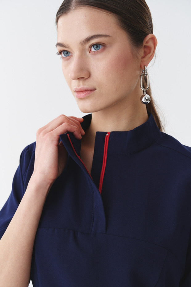 Топ медицинский женский Деликато, нэви