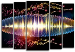 Модульная картина "Звуковые волны"