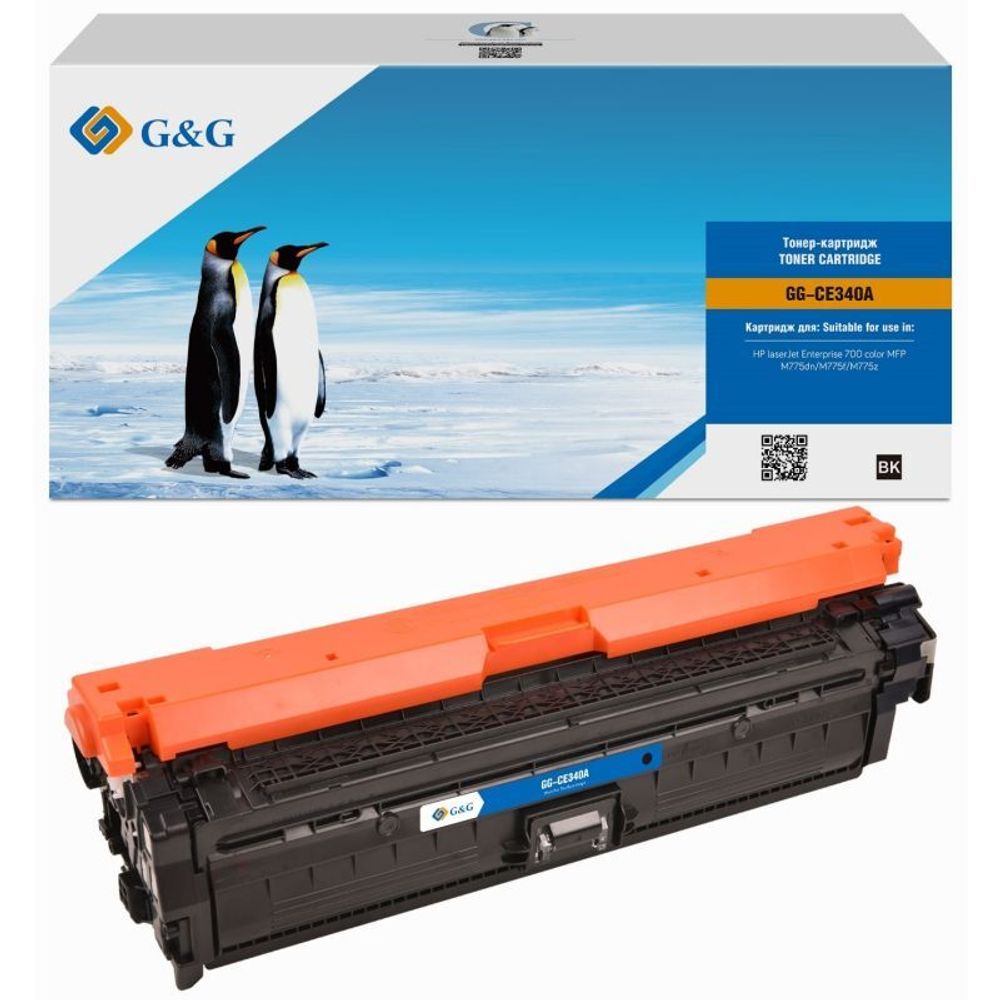 Картридж G&amp;G аналог HP CE340A (651A) для CLJ M775, с чипом (13500стр.), черный