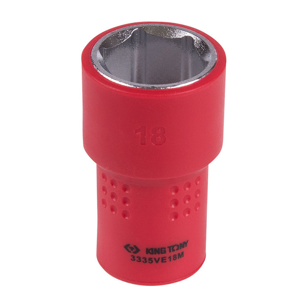 KING TONY (3335VE18M) Головка торцевая диэлектрическая шестигранная 3/8", 18 мм