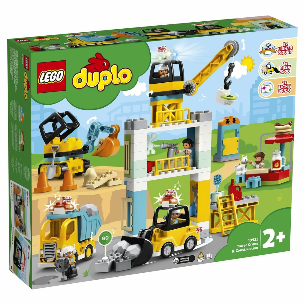 LEGO Duplo: Башенный кран на стройке 10933 — Tower Crane & Construction — Лего Дупло