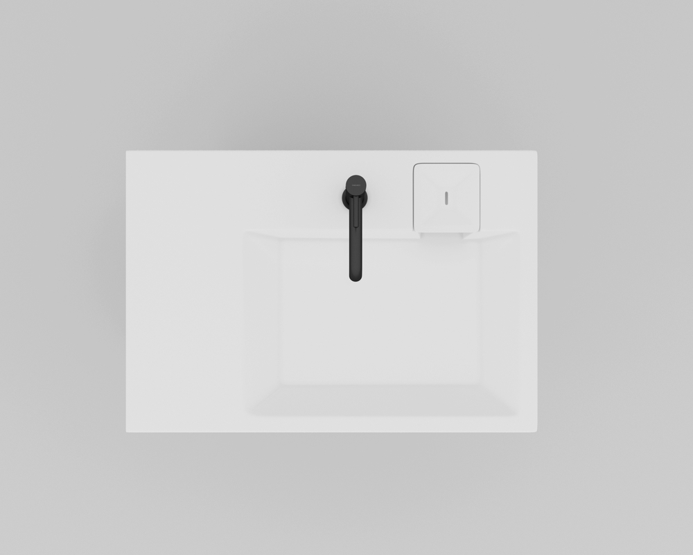 Раковина над стиральной машиной Orion Right 800*550*95 из литьевого камня