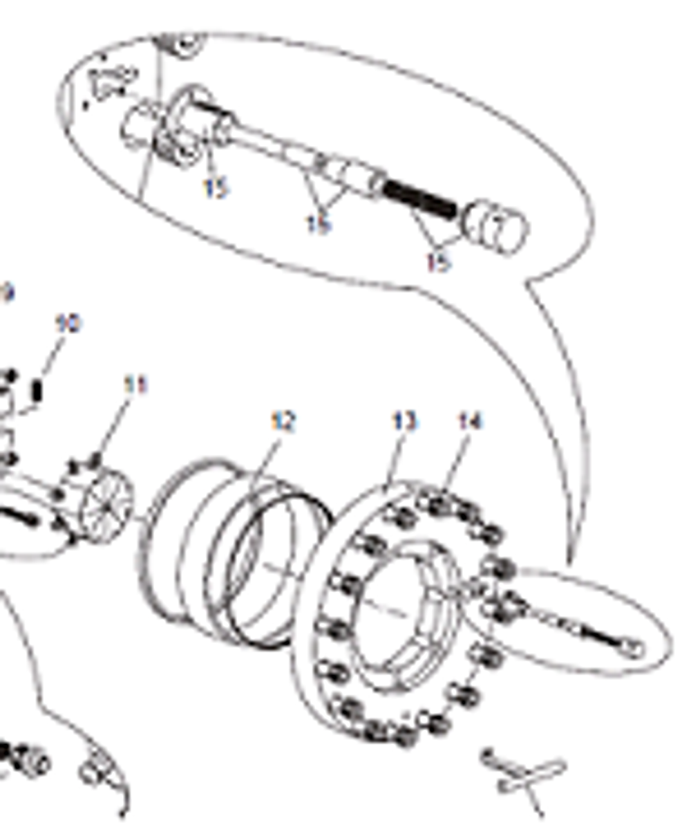 Штифты к коренным кулачкам (TUBH144/H135/H130/H80/H79, комплект 8 шт.)