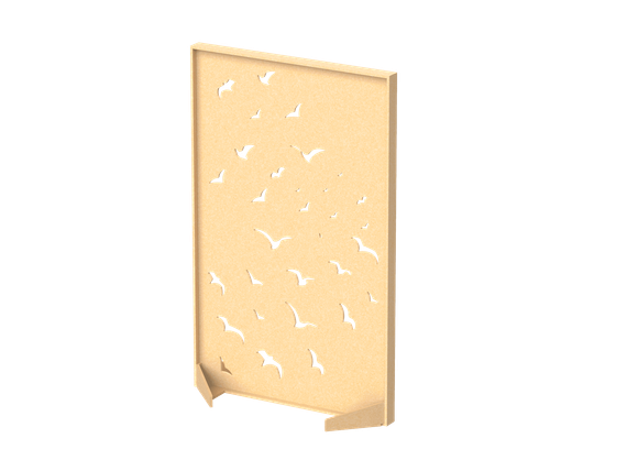 Перегородка с декором "Перелетные птицы" 100х40х160