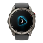 Cпортивные часы Garmin fenix 8 Pro, 51 мм, AMOLED, титан, сапфир, силиконовый ремешок цвета «графитовый/чёрный» Безель из титана, AMOLED-дисплей. Ремешок с классической застёжкой — на запястье обхватом 127–210 мм