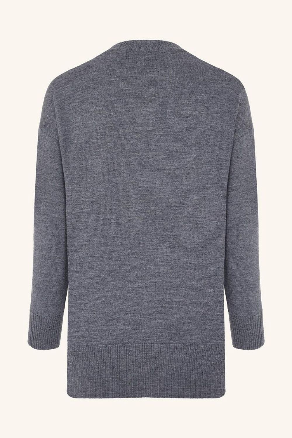 Джемпер серый шерсть