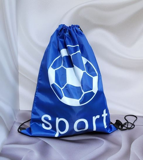 Мешок- рюкзак полиэстр Футбол, васильковый