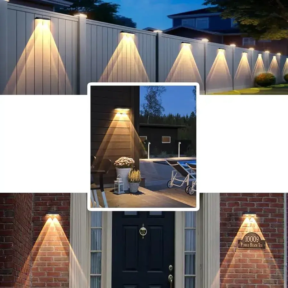 Архитектурная уличная подсветка на солнечной батарее (2 шт.)