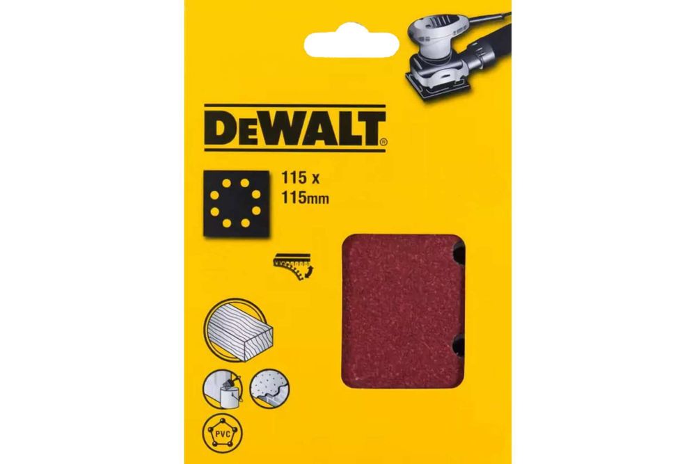 Лист шлифовальный перфорированный (25 шт; 115х115 мм; 40G) DEWALT DT3030