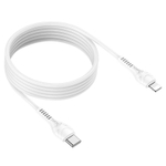 USB-C кабель HOCO X55 Trendy Lightning 8-pin, 3А, PD20W, 1м, PVC (белый)