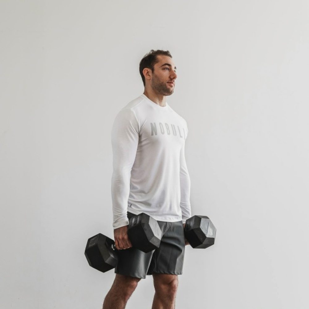 Белый лонгслив NOBULL