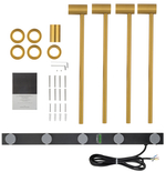 Полотенцесушитель электрический встраиваемый WONZON & WOGHAND HAMBURG, Золото (WW-AL314-G)